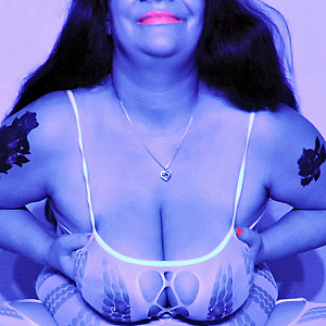 catsuit in blue light gallery image