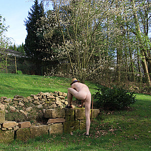Enjoying the first rays of sunshine naked gallery image