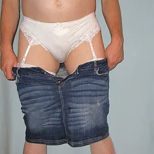 strip in a jeansskirt gallery image