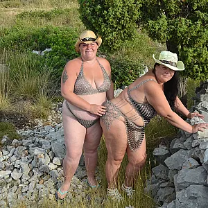 In chain lingerie at stone wall 1 gallery image