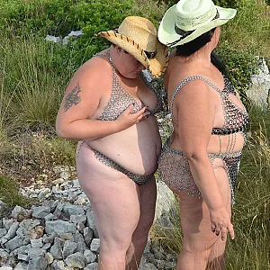 In chain lingerie at stone wall 1 gallery image