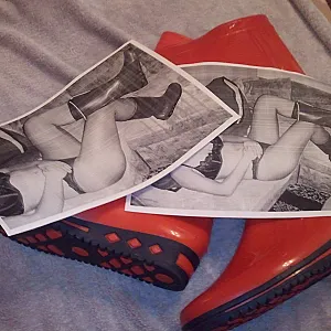 Rubberboots wanking first try gallery image