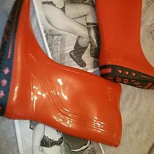 Rubberboots wanking first try gallery image