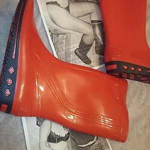Rubberboots wanking first try gallery image