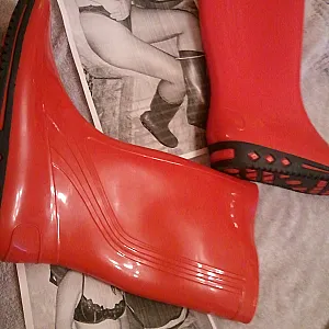 Rubberboots wanking first try gallery image