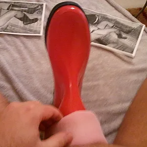 Rubberboots wanking first try gallery image