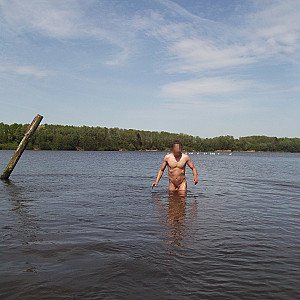 Nude at lake gallery image