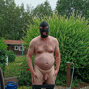 mask men nudism in the garden gallery image