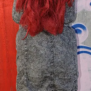 wet in a jeansdress gallery image