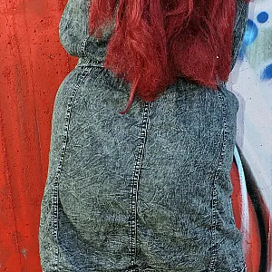 wet in a jeansdress gallery image