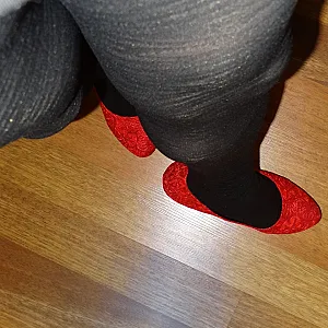 How do you like my red heels? gallery image