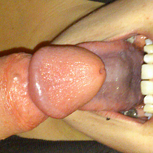 tongue on cock gallery image