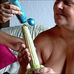 Lesbian fuck with corn gallery image