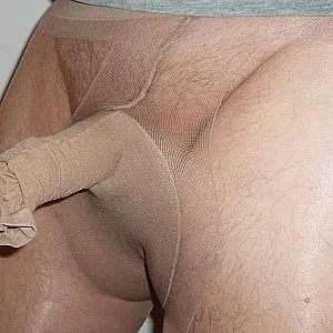 pantyhose at my cock gallery image
