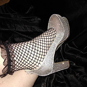 sexy silber high heels Galeriebild