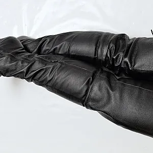 black leather tight high boots 1 gallery image