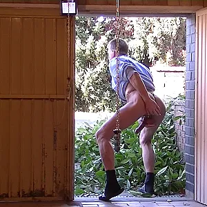 nude in front of street gallery image