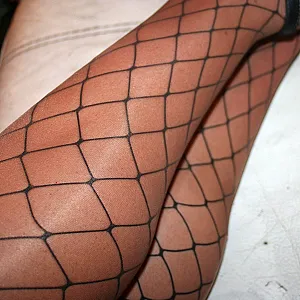 High Heels, Glanz + Netzstrumpfhose Galeriebild