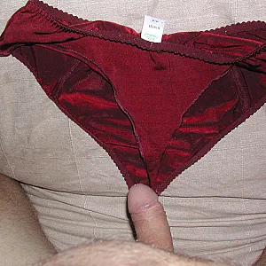 Wanking in Bra and slip gallery image