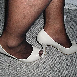 white peeptoes and nylons gallery image