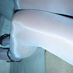 Meine weisse Glanz Strumpfhose Galeriebild