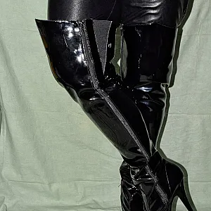 Leder und Plateau Boots Galeriebild