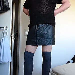 Graue Overknee Strümpfe Galeriebild