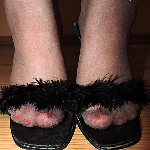 Nylons Mules Fotze und Titten Galeriebild
