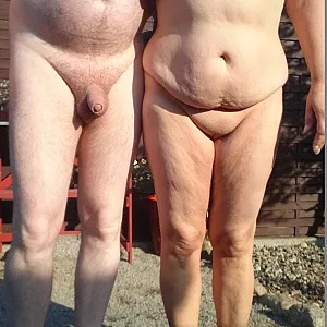Duo nudism in the garden gallery image
