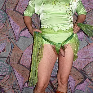 in a green evening robe gallery image