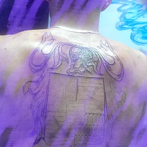 Miss paintys (Miet)Sklave und sein neues Tattoo Galeriebild