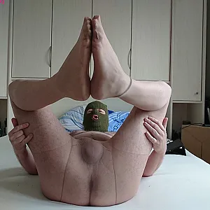 masked guy having fun in a pantyhose 1 gallery image