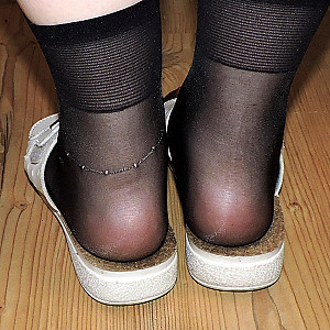 nude in socks and mules gallery image