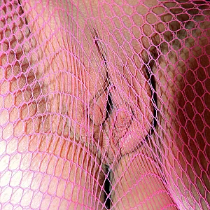 pink fishnet on beach gallery image