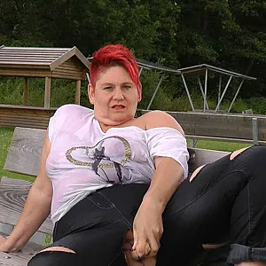 With RIPPED JEANS into the lake gallery image