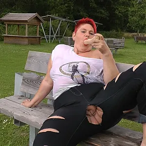 With RIPPED JEANS into the lake gallery image