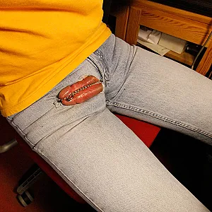 First image of henrymcgre's Gallery - Jeans with a chain for the naked cock