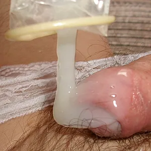First image of lovecum's Gallery - playing with filled condoms