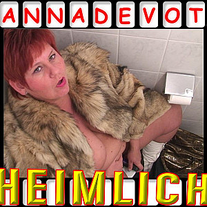 First image of annadevot's Gallery - SECURITY CAMERA in the public toilet - dildo and fur coat