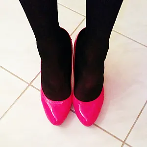 pink heels and nylons gallery image