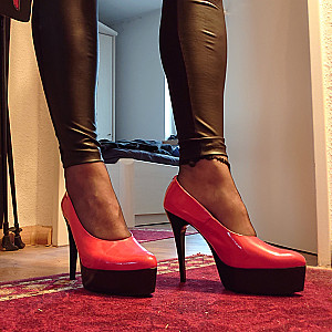 Wet Legging and RED Heels gallery image