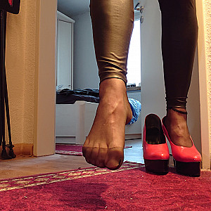 Wet Legging and RED Heels gallery image