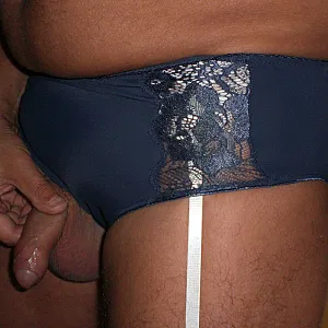 white straps and a blue panty gallery image