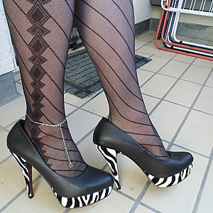 Zebra heels and new nylons gallery image