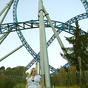 at the roller coaster gallery image