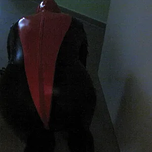 Petplay in latex suit ... gallery image