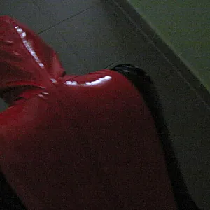 Petplay in latex suit ... gallery image
