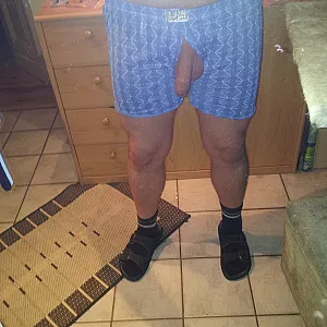 Cock sticking out of his pants gallery image