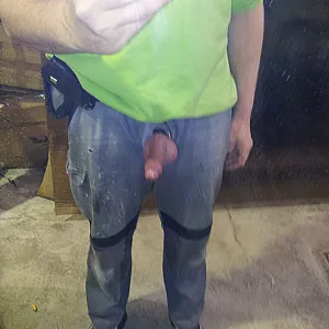 Cock sticking out of his pants gallery image