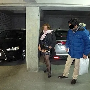 In the parking garage gallery image